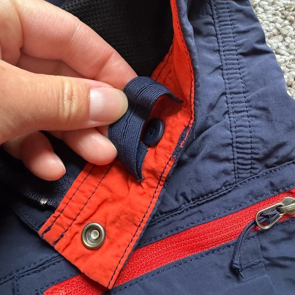 Kids Navy Blue & Red/orange Outdoor outfit